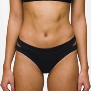 Prana Sugar Shore Swim Bottom Women's XS Black Bikini Brief Beach Vacation NWT